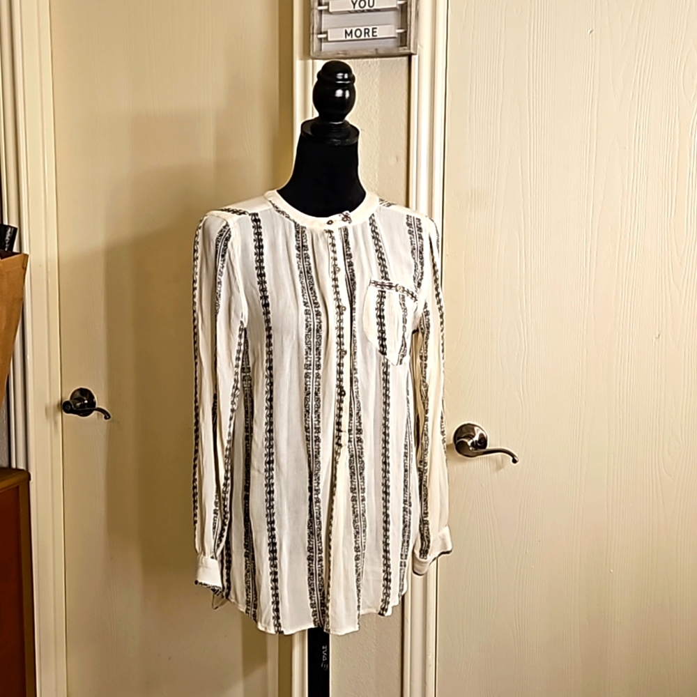 Free People Button Up Blouse